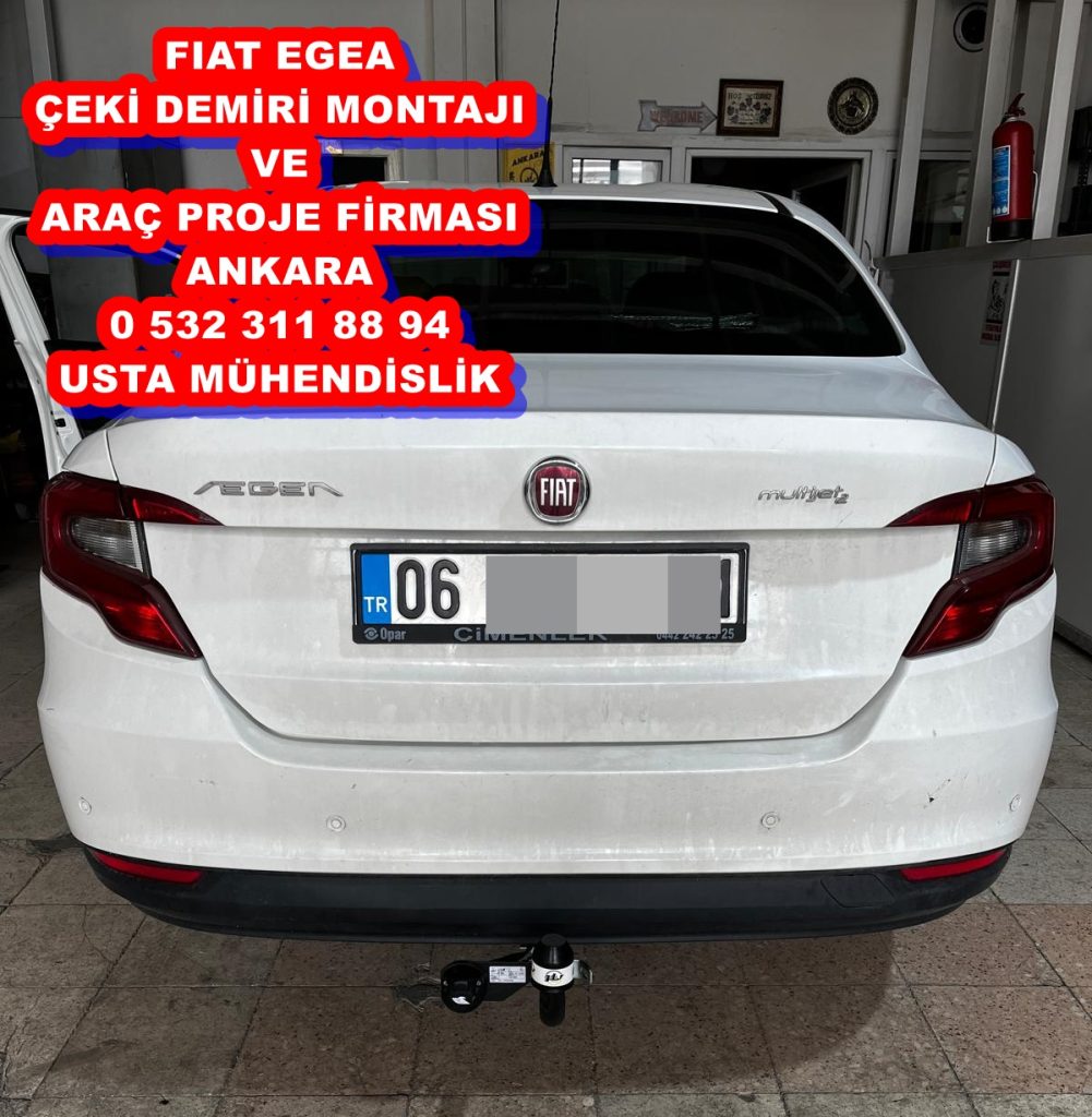 fıat egea ve  cross fıat araçlara  çeki demiri takma montajı ve çki dmiri projesi ankara Usta Mühendislik 05323118894