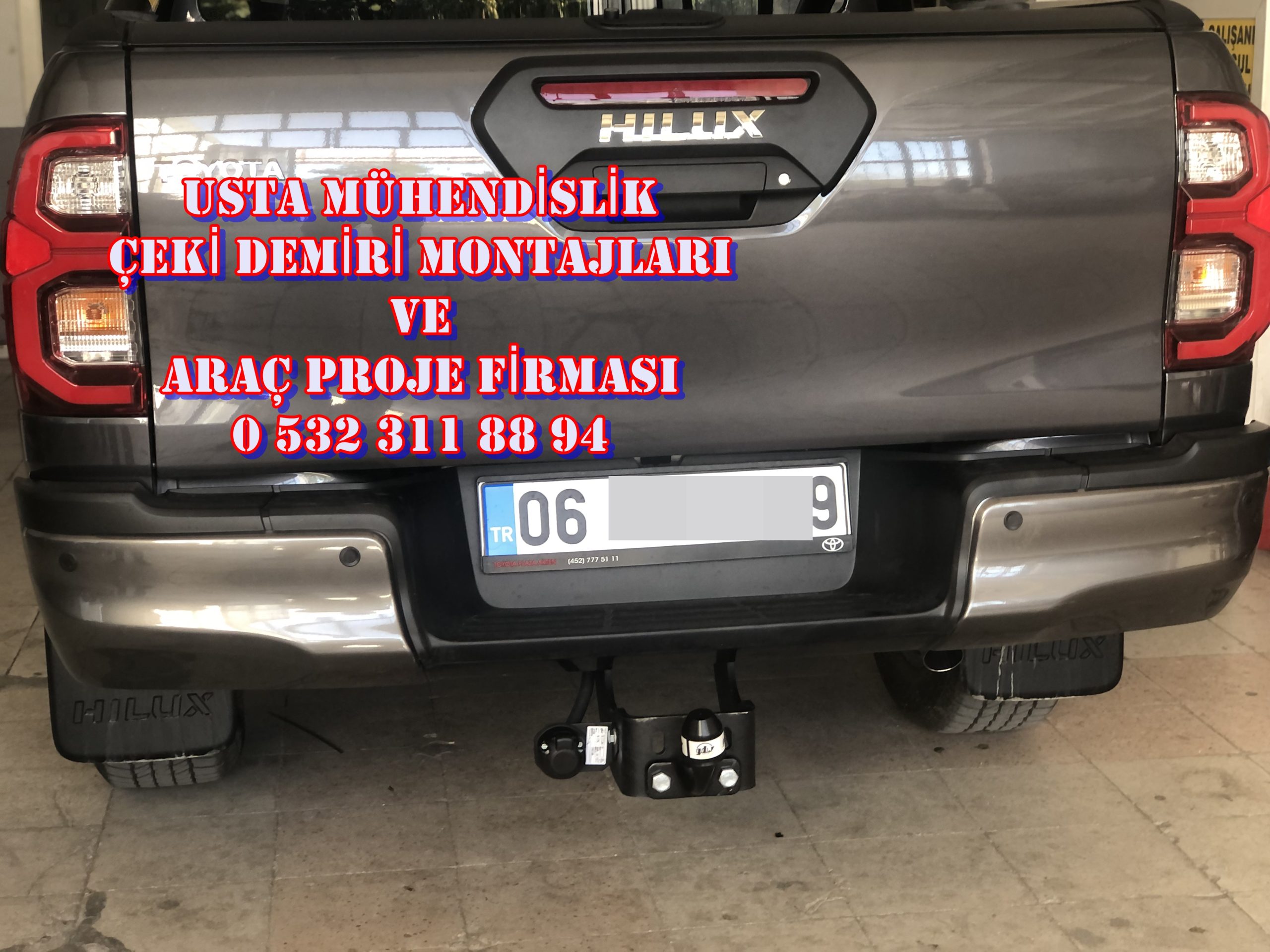 TOYOTA HILUX KAMYONET ÇEKİ DEMİRİ TAKMA MONTAJI ANKARA USTA MÜHENDİSLİK 05323118894